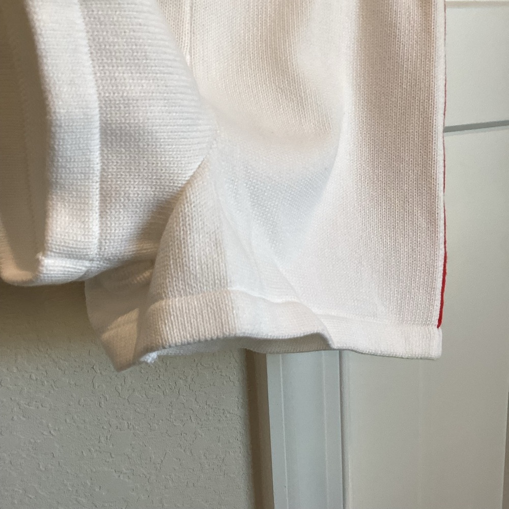 Anthropologie Daily Practice Sports Club Sweater Shorts Large White Stripe NWT - Picture 7 of 13